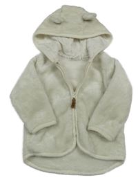 Smotanová chlpatá prepínaci mikina s kapucňou H&M