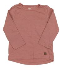 Růžovo-stříbrné pruhované triko Topolino