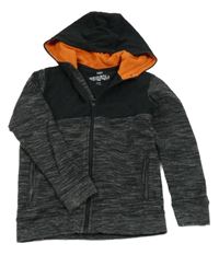 Čierno-melírovaná prepínaci mikina s kapucňou M&S