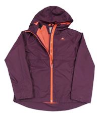 Lilková šusťáková funkční jarní bunda s kapucí Quechua