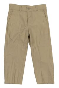 Béžové slavnostní kalhoty