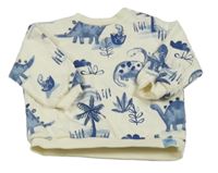 Smotanová mikina s dinosaurami F&F