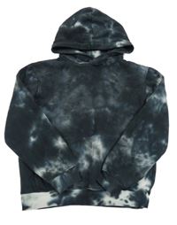 Antracitová batikovaná mikina s kapucňou H&M