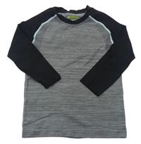 Sivo-čierne thermo tričko Pocopiano