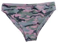 Růžovo-khaki army plavkové nohavičky