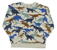 Béžová mikina s dinosaurami H&M