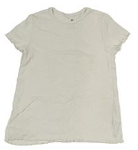 Biele rebrované tričko zn. H&M