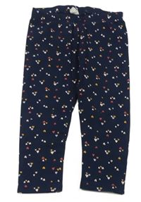 Tmavomodré legíny so srdiečkami H&M
