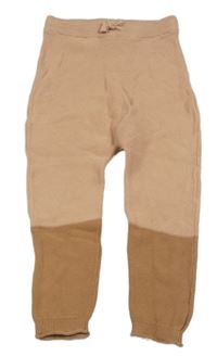 Světlerůžovo-béžové pletené kalhoty H&M
