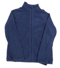 Tmavomodrá prepínaci fleecová mikina so stojačikom Y.F.K.