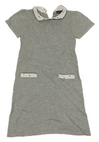 Šedé úpletové šaty s límečkem Sergent Major