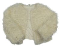 Smotanové kožušinové podšité bolerko H&M