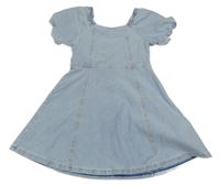 Světlemodré teplákové riflové šaty H&M