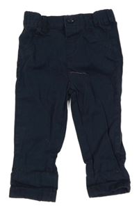 Tmavomodré plátenné nohavice Disney