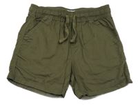 Khaki plátěné kraťasy Primark