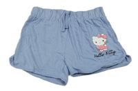 Svetlomodré bavlnené kraťasy s Hello Kitty Sanrio