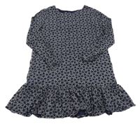 Tmavomodré květované lehké šaty Tom Tailor