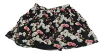 Čierna kvetovaná sukňa Reserved