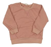 Broskvová mikina s klokankou 