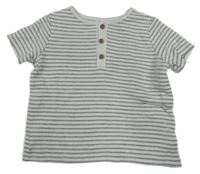 Sivo-biele pruhované tričko F&F
