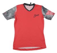 Růžovo-šedé sportovní tričko s nápisem Scott