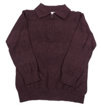 Lilkový sveter s golierikom Tu