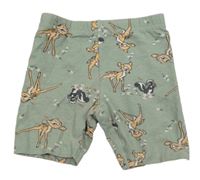 Khaki legínové kraťasy s Bambim Primark