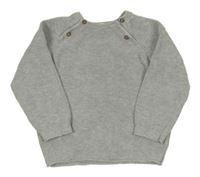 Sivý rebrovaný sveter H&M