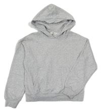 Sivá melírovaná mikina s klokankou a kapucňou H&M