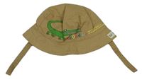 Béžový plátenný klobúk s obrázkem - Velikananánský krokodíl M&S