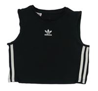 Černý sportovní crop top Adidas