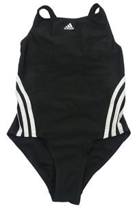 Čierno-biele jednodielne plavky zn. Adidas