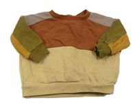 Hnedo-béžovo-fialovo-kaki-medová oversize mikina Next