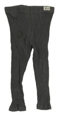 Tmavošedé žebrované legíny Matalan