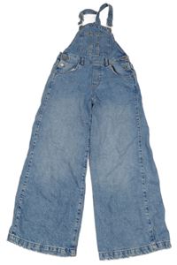 Světlemodré šisované riflové laclové kalhoty ZARA