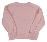 Světlerůžová crop mikina s logem Levi´s