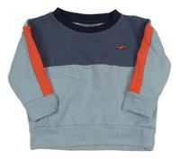 Modro-tmavomodro-červená mikina s autom Next