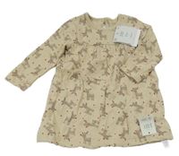 Nové - béžové puntíkaté teplákové šaty se soby George