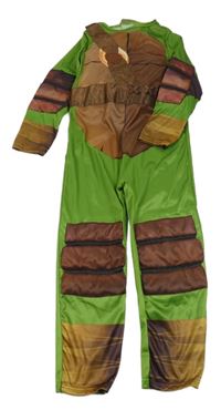 Kockovaným - Zeleno-hnedý overal s krunýřem - Želva Ninja nickelodeon