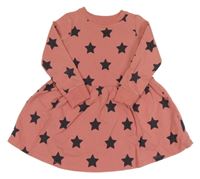 Růžové teplákové šaty s hvězdičkami F&F