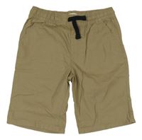 Béžovošedé plátěné kraťasy F&F