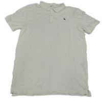 Bílé polo tričko s výšivkou H&M