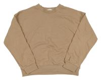 Svetlohnedá oversize crop mikina H&M