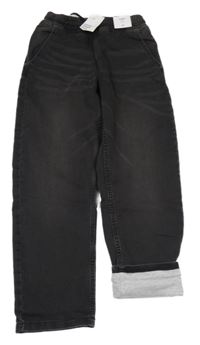 Nové - černé jogger PULL ON teplákové podšité rifle H&M