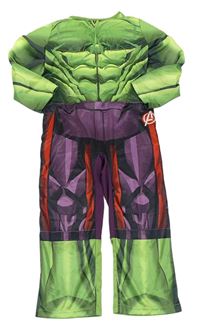Kockovaným - Zeleno-fialový overal s vycpávkami - Hulk Tu