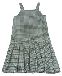 Bielo-čierno-zelené kockované šaty Primark