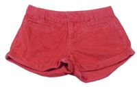 Tmavorůžové manšestrové chino kraťasy GAP