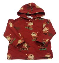 Vínová mikina so Santy a kapucňou H&M