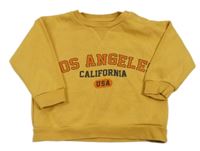 Okrová mikina s nápisom F&F