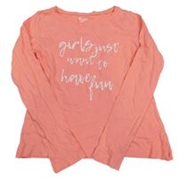 Korálové tričko s nápisom Alive